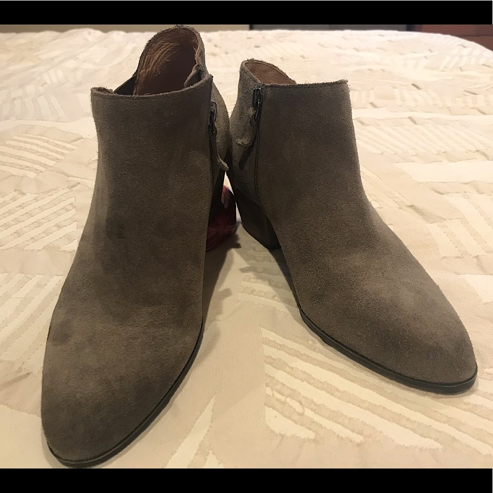 Caslon Taupe Suede Boots, Size 7.5
